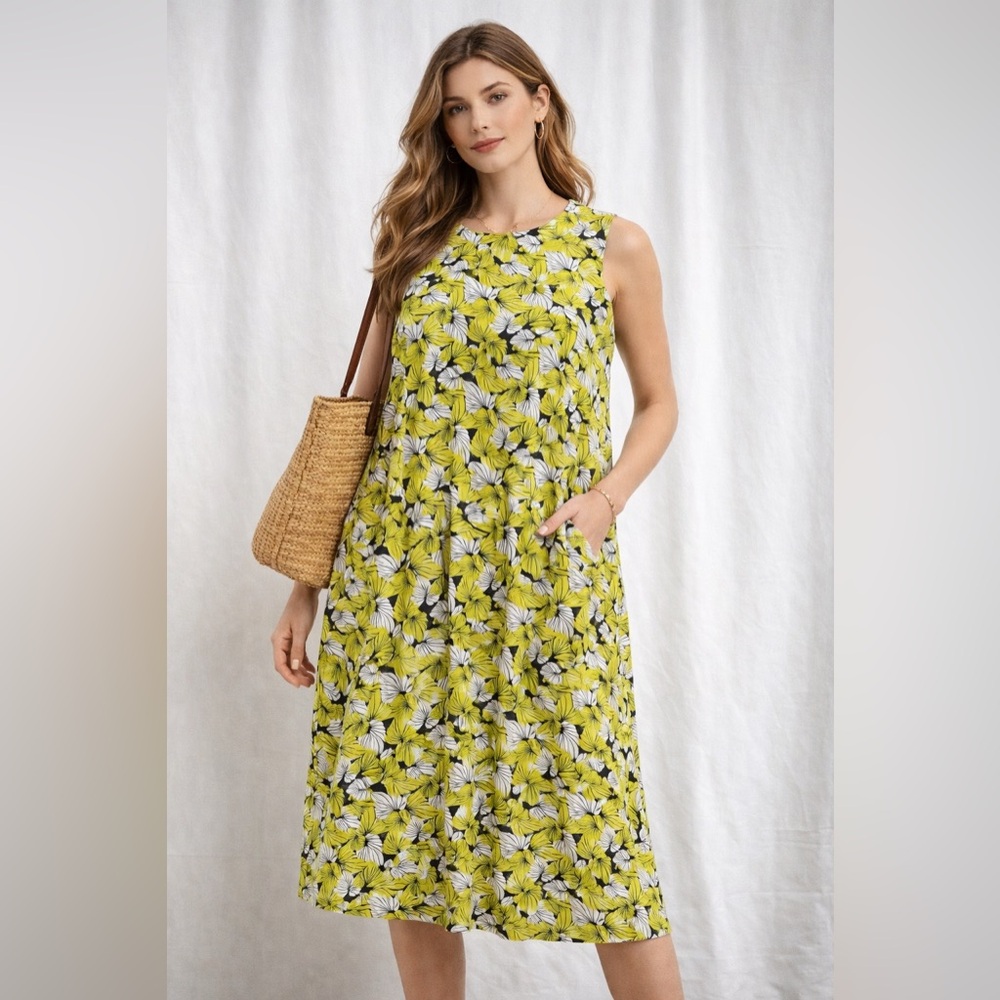 Black Label by Evan Picone‎ Women's Floral Sleeveless Maxi Dress Size 12